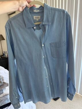 Hartford Sky Blue Men's Casual Button-Down Shirt